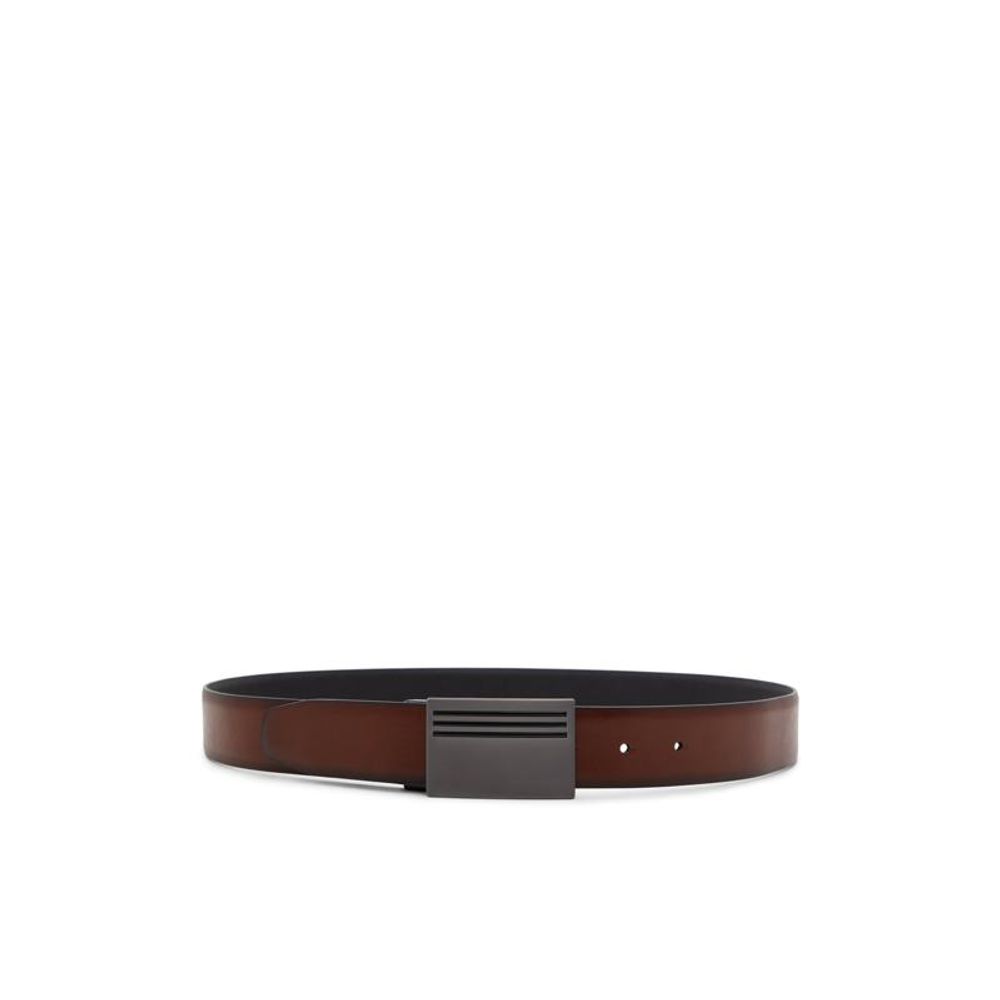 ALDO Cowhide Leather Polyester & Zinc Alloy Belt - Black