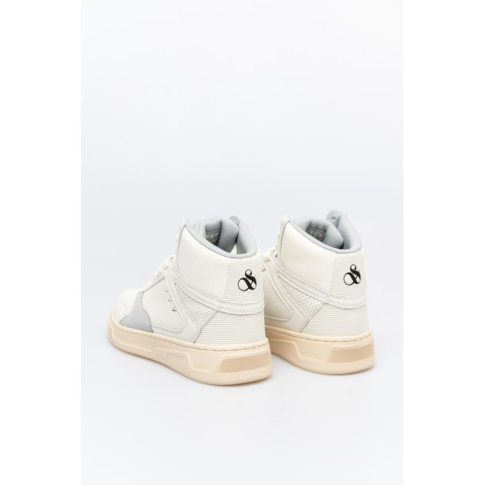 Scotch & Soda Men's High Top Synthetic Sneakers - White