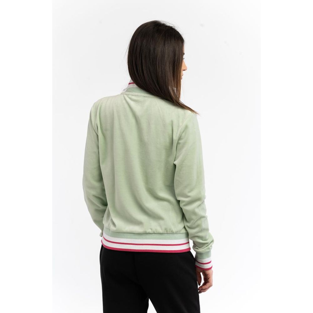 Fila Women's Athletic Cotton Polyester Sweatshirt - Green Multicolor White