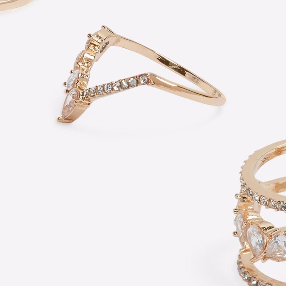 ALDO Women's Gold Stainless Steel & Cubic Zirconia Ring - Gold