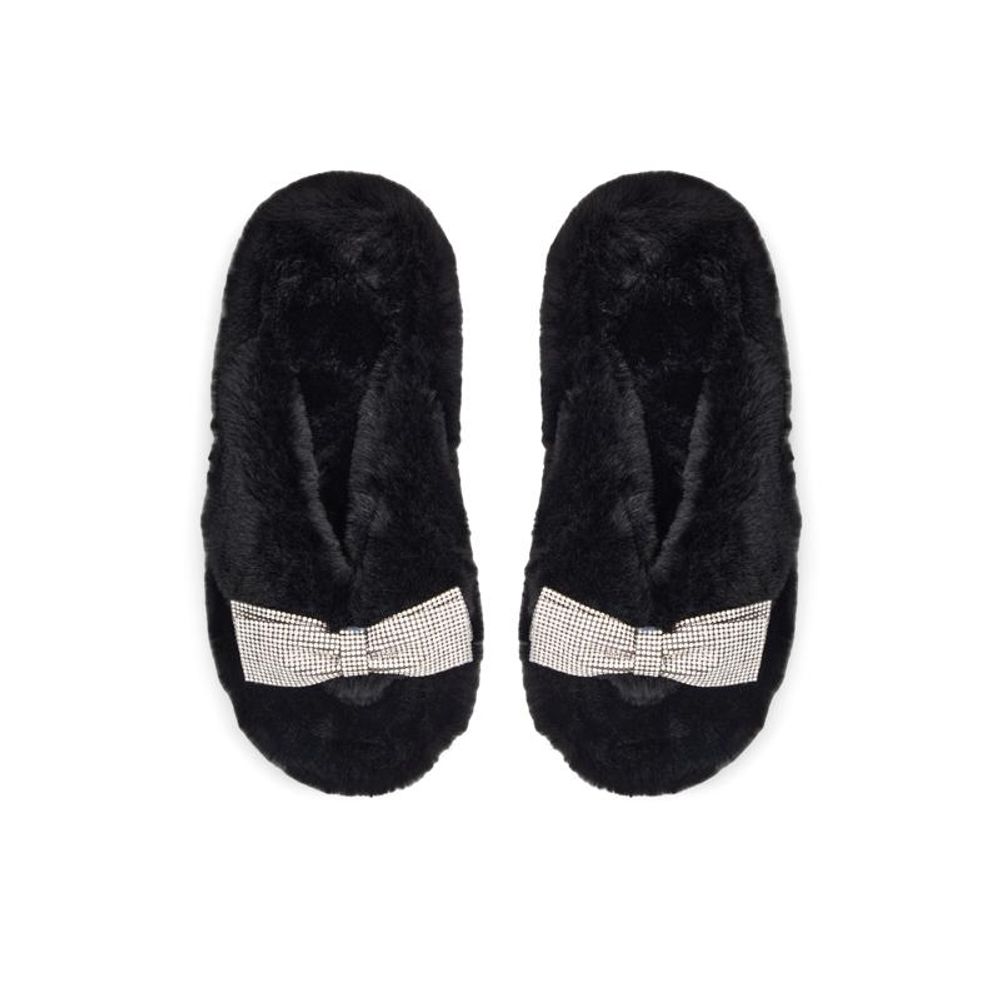 ALDO Women's Polyester Acrylic Slippers - Black Signature