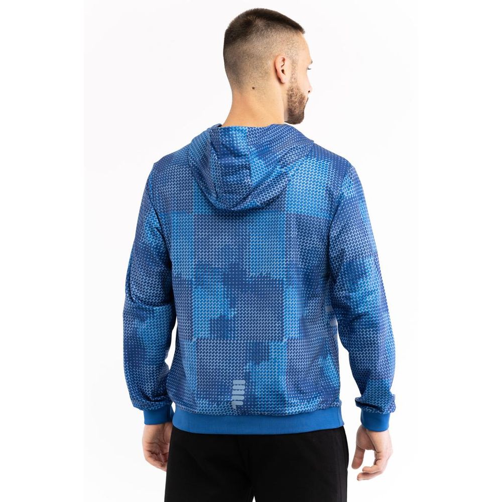 Fila Men's Athletic Stretch Polyester Sweatshirt - Blue Patterned Camouflage Print
