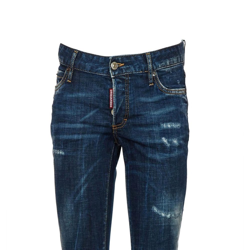 Dsquared² Women's Slim Stretch Denim Cotton Jeans - Blue