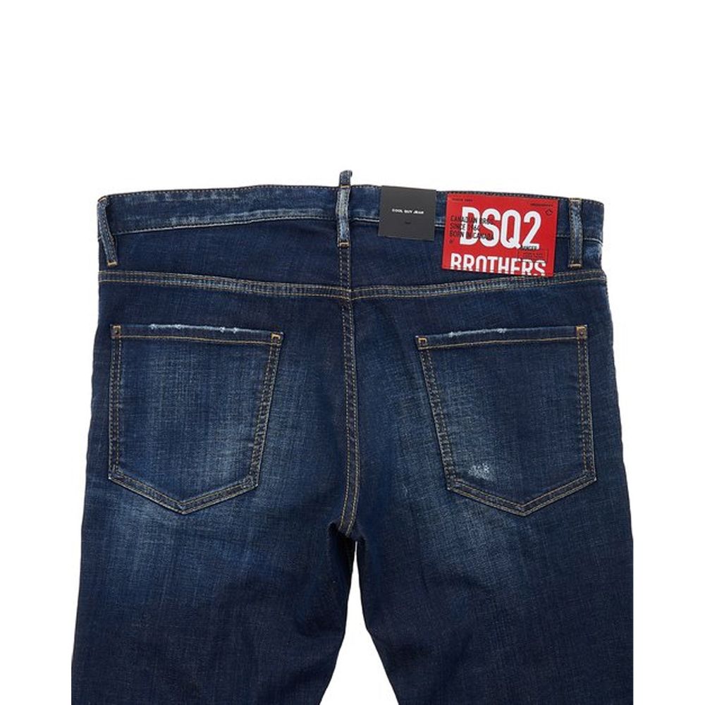 Jeans by Dsquared² for women in stretch denim cotton blue features an refined tailoring silhouette, showcasing a premium skinny with a and long cut for a refined tailoring look.