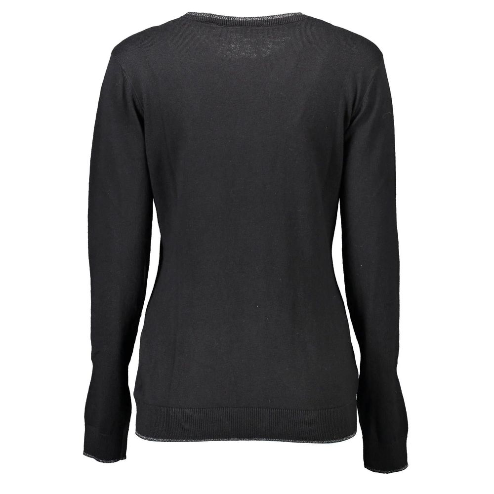Sweatshirt by U.S. POLO ASSN. for women in cashmere cotton blend black features a unrivaled silhouette with a refined and unrivaled detailing for a sophisticated look.