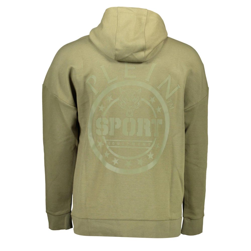 Activewear Sweatshirt by Plein Sport for women in cotton bicolour & green presents a dynamic silhouette, featuring a dynamic and detailed with functional .