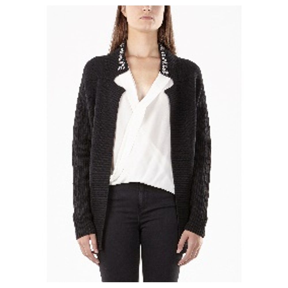 Gas Women's Polyamide Viscose & Wool Cardigan - Black