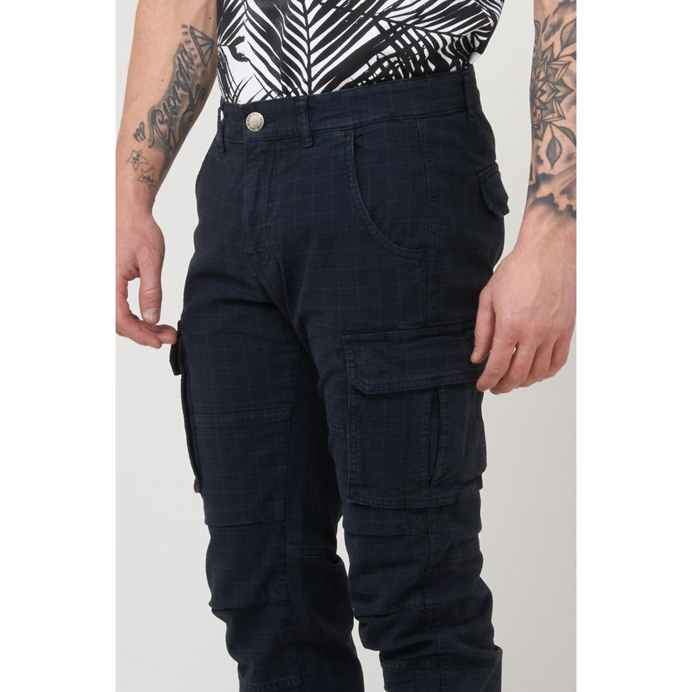 Gas Men's Stretch Cotton Cargo Pants - Navy