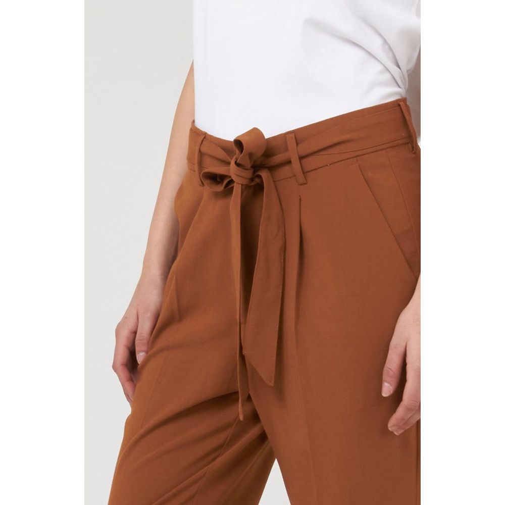 Gas Women's Stretch Viscose Polyester Casual Pants - Brown