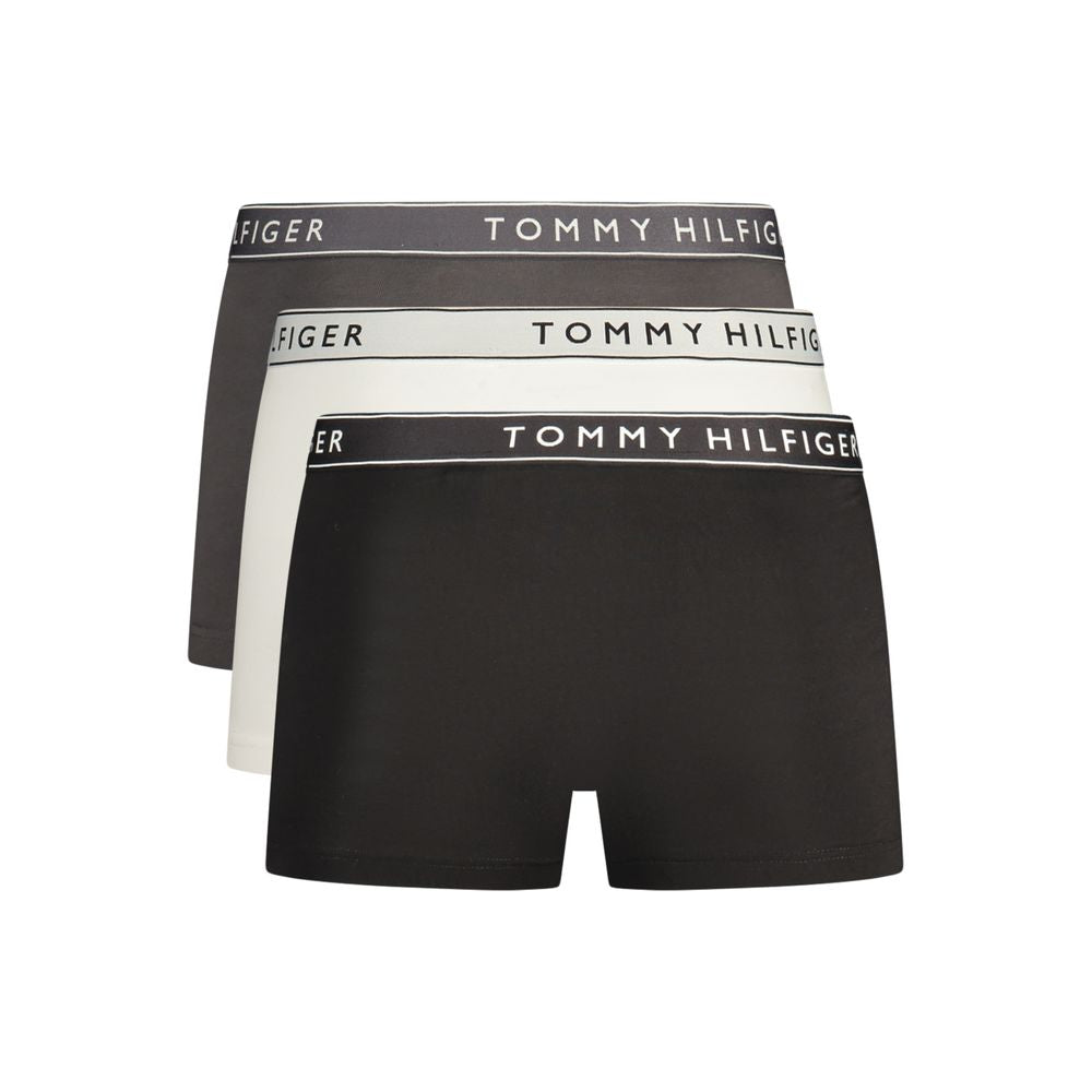 Tommy Hilfiger Crisp Men's Stretch Cotton Underwear Boxer Shorts - Black Gray White