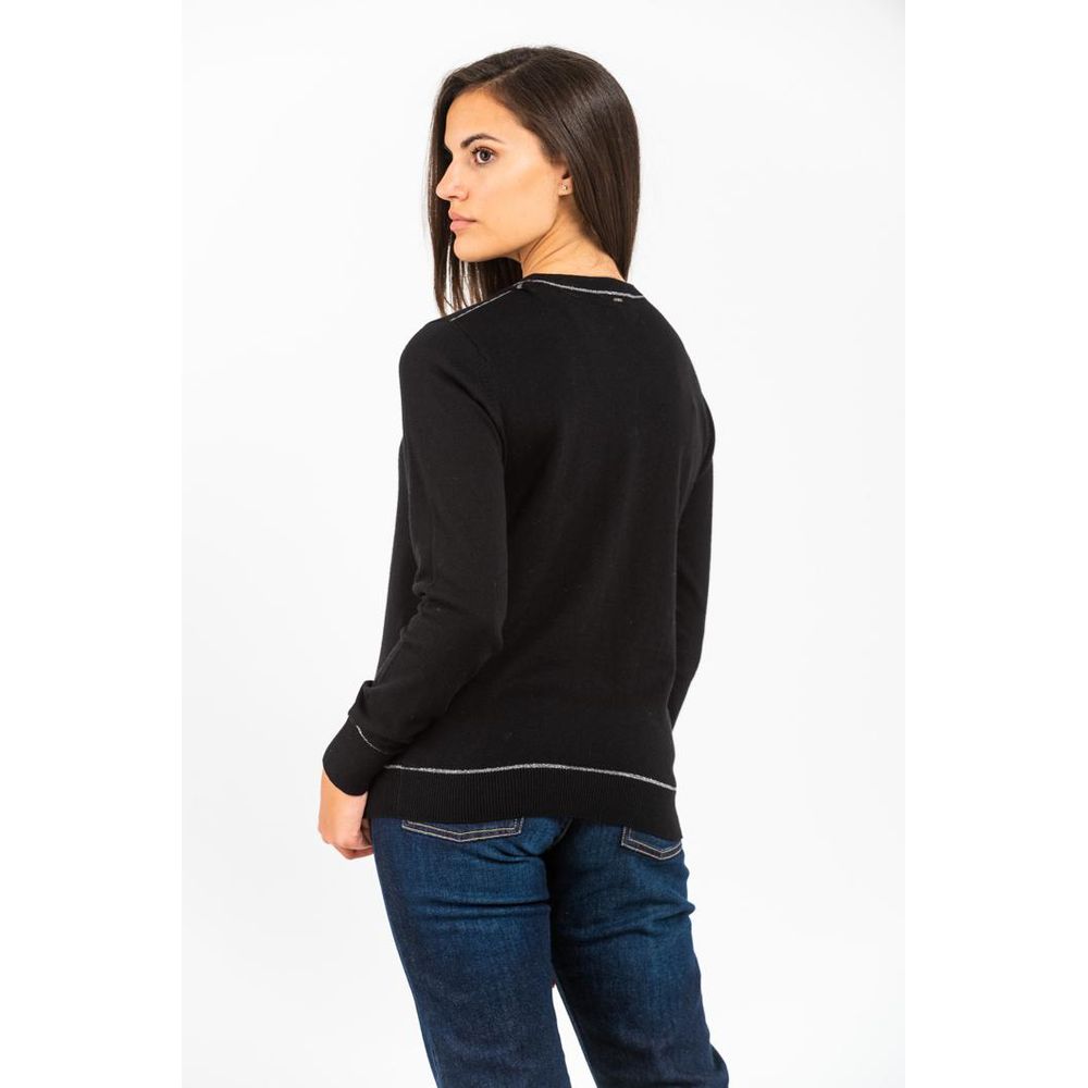 Gas Women's Cashmere Cotton & Polyester Sweatshirt - Black