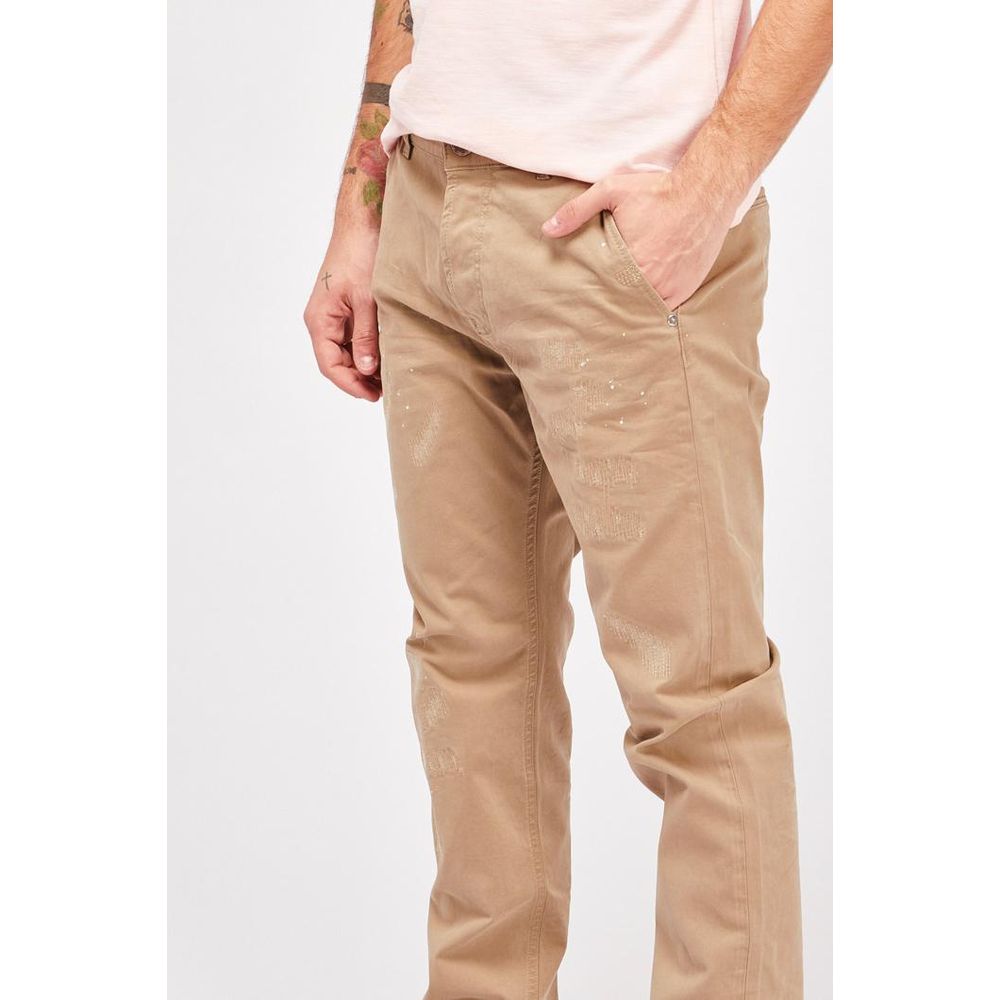 Gas Men's Stretch Cotton Trousers - Beige