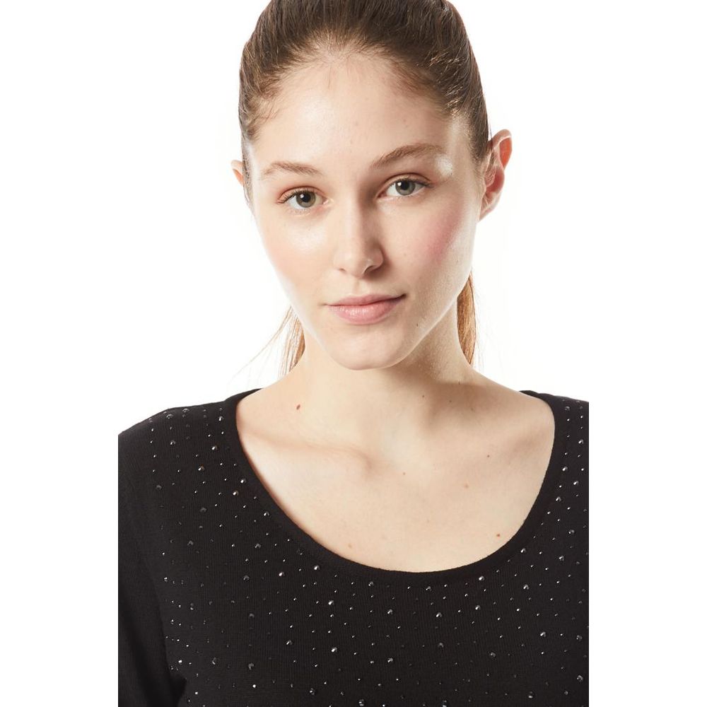 Gas Women's Cashmere Cotton & Polyester Sweatshirt - Black