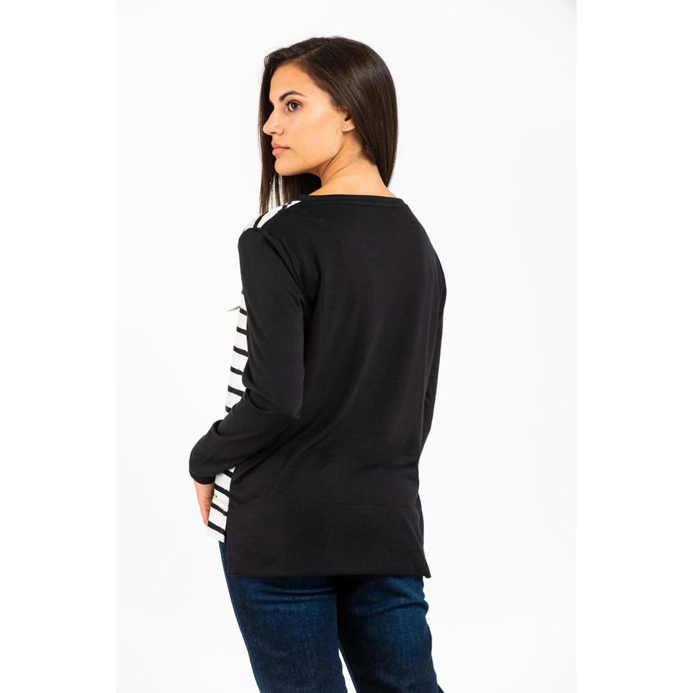 Gas Women's Long-Sleeve Modal & Polyester T-Shirt - Black