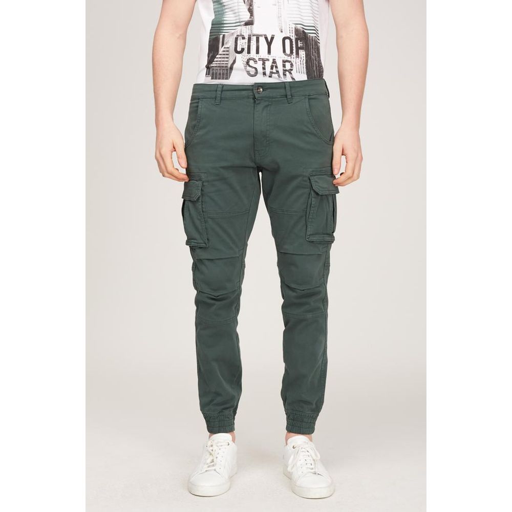 Gas Men's Stretch Cotton Cargo Pants - Green