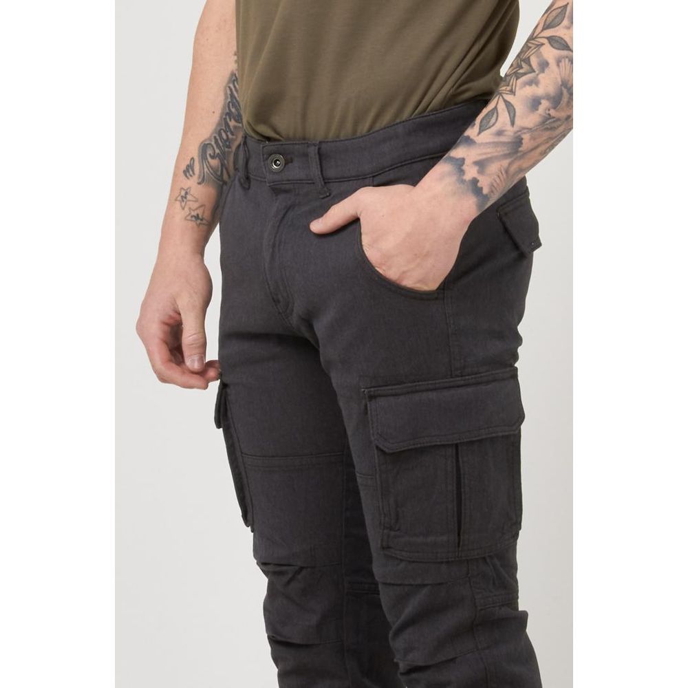 Gas Men's Stretch Cotton Cargo Pants - Black Brown