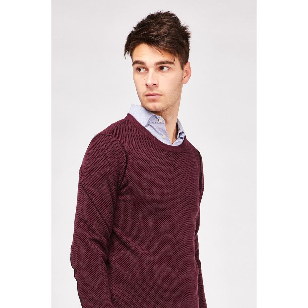 Gas Men's Wool Acrylic Sweatshirt - Bordeaux