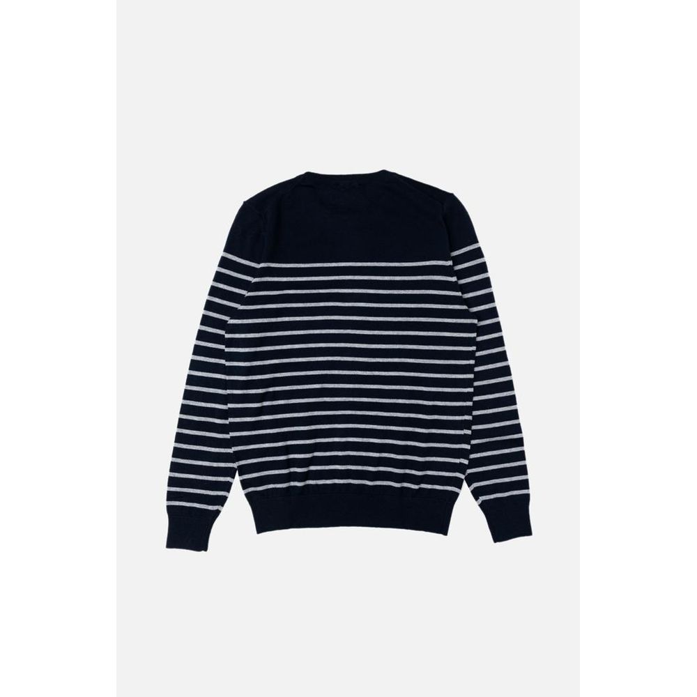 Gas Men's Cashmere Cotton & Polyester Sweater - Navy