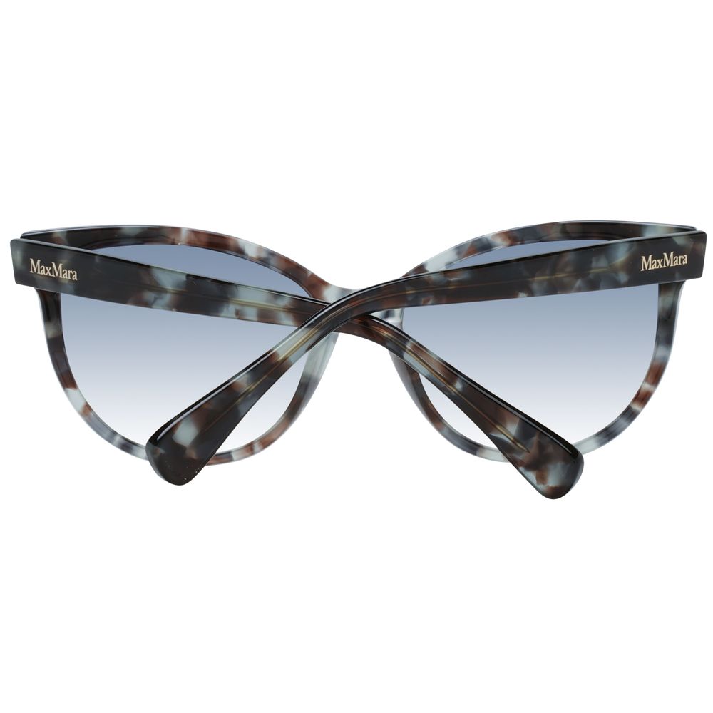 Sunglasses by Max Mara for women in plastic multicolor showcases a ethereal silhouette, featuring multicolor coloured frame full-rim cat-eye frame design with mirrored category-2-medium-tint lens for a ethereal finish.