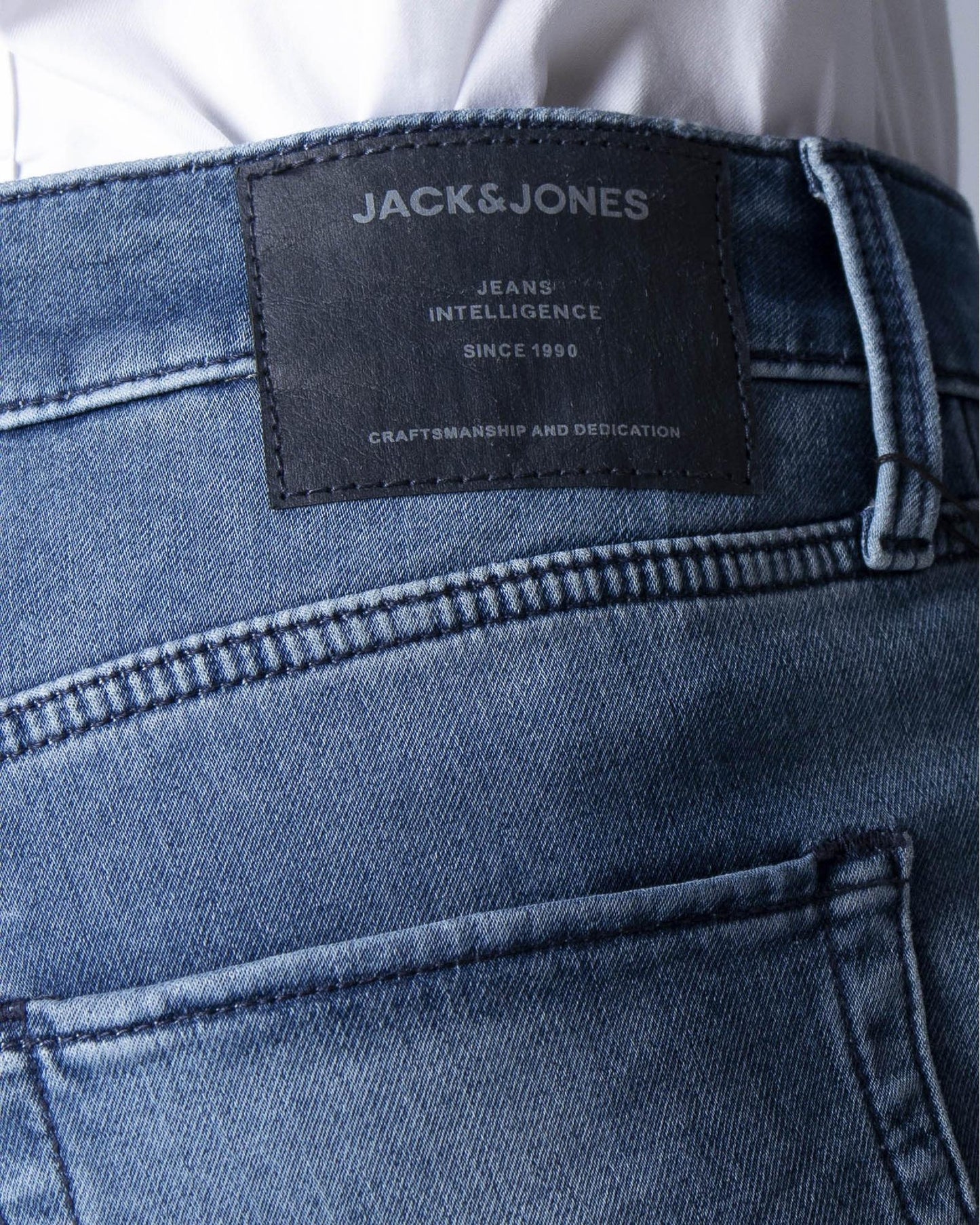 Denim Shorts by Jack & Jones for men in stretch denim cotton blue features an unrivaled comfort and short with an unrivaled comfort .