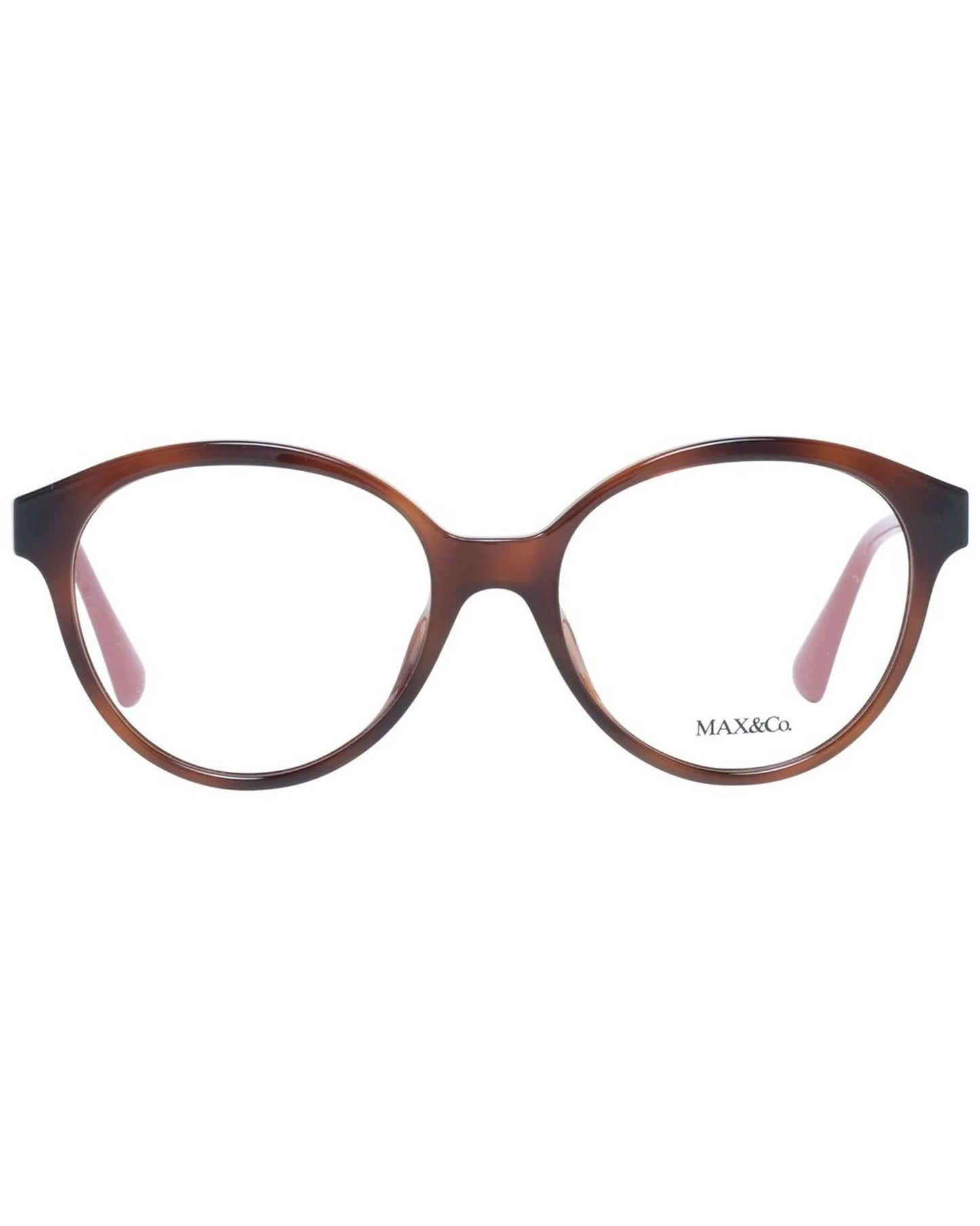 Eyeglasses Frames by Max & Co for women in wool silk & viscose brown showcases a reflective silhouette, artfully incorporating a sophisticated brown coloured frame with a distinct full-frame frame design.