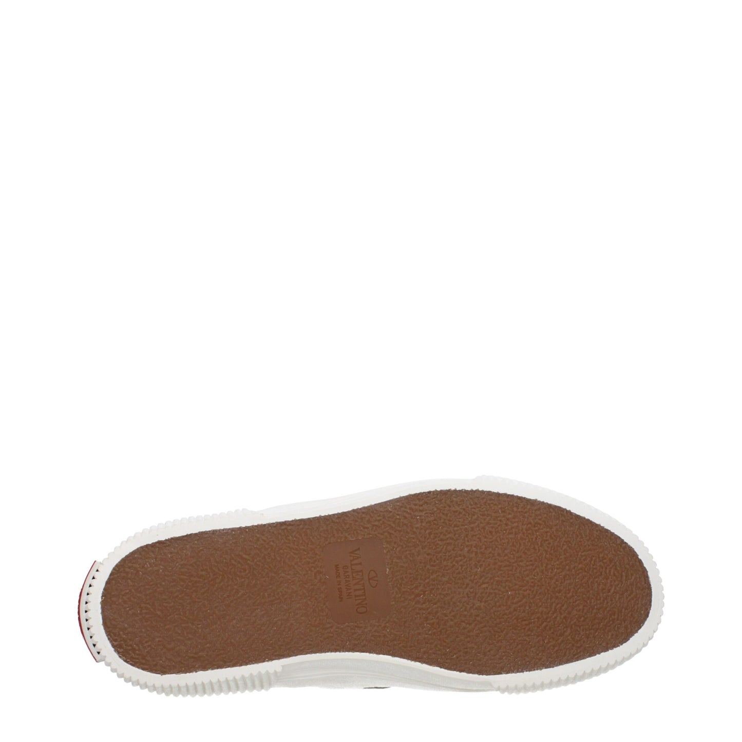 Flat Loafer Slip-On Shoes by Valentino Garavani for men in leather & rubber white features an effortless chic silhouette, showcasing the Men's Leather & Rubber Flat Loafer Slip-On Shoes design with an effortless chic flat and a round toe style for a effortless chic look.