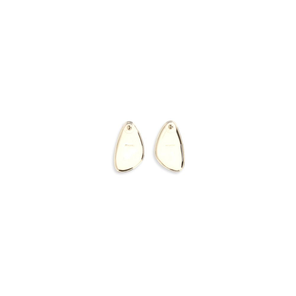 Earrings by Self-Portrait for women in bos taurus calf suede leather gold showcases a captivating silhouette, featuring an captivating from the Women's Gold Brass & Crystal Earrings collection for a captivating finish.