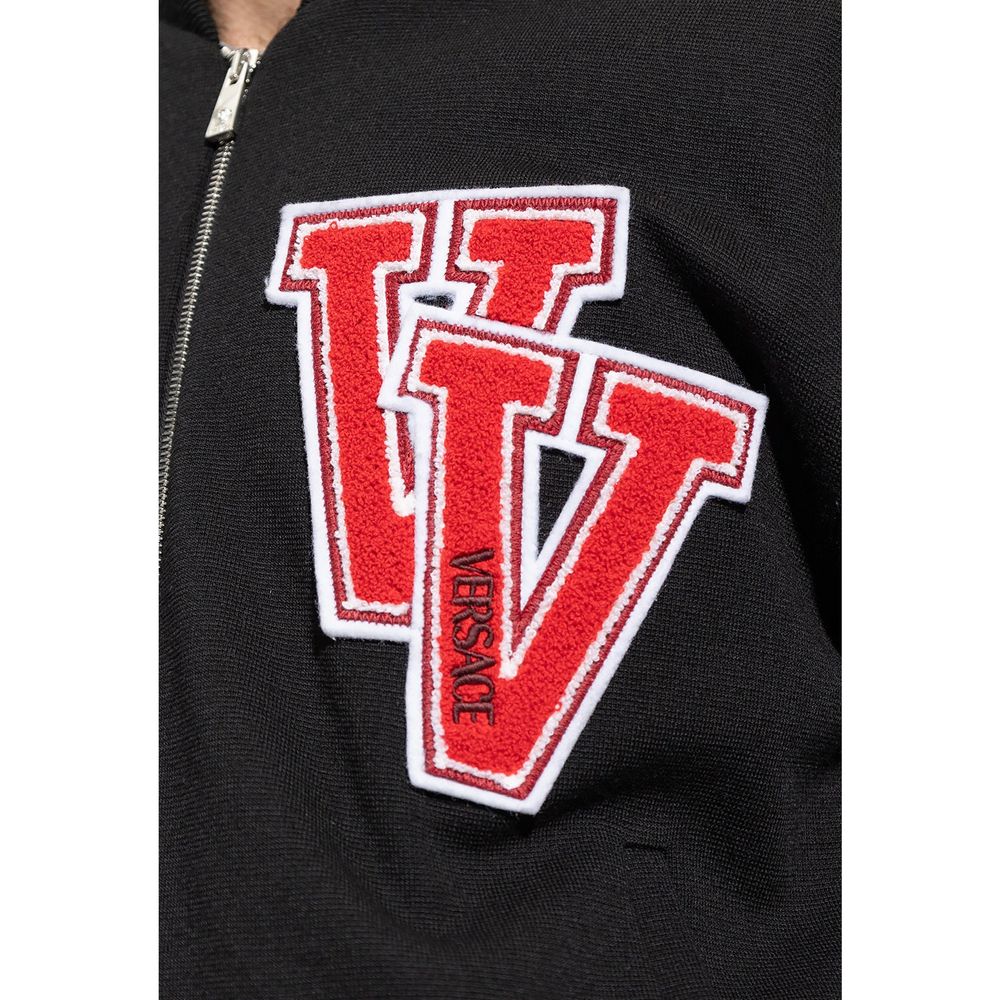 Versace Men's Virgin Wool Bomber Jacket - Black