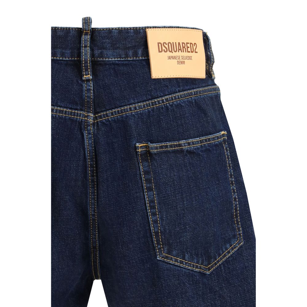 Dsquared² Men's Slim Cotton Bermuda Shorts - Blue