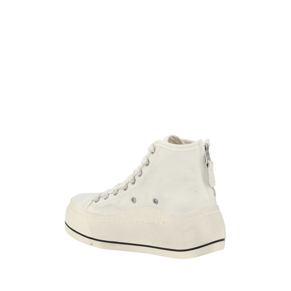 Sneakers by R13 for women in polyethylene polyurethane & cotton beige features an timeless silhouette from the 9 To 5 Women's High Top Polyethylene Polyurethane & cotton Sneakers collection, showcasing a signature high-top style with an timeless finish.