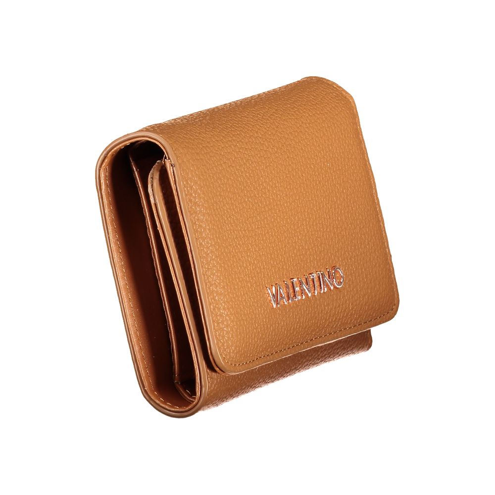 Cardholder Wallet by Mario Valentino for women in polyester polyurethane & polyethylene brown & signature features a streamlined silhouette, showcasing the streamlined Polyester Polyurethane & Polyethylene Cardholder Wallet design with sophisticated card-organization compact-design for a premium look.