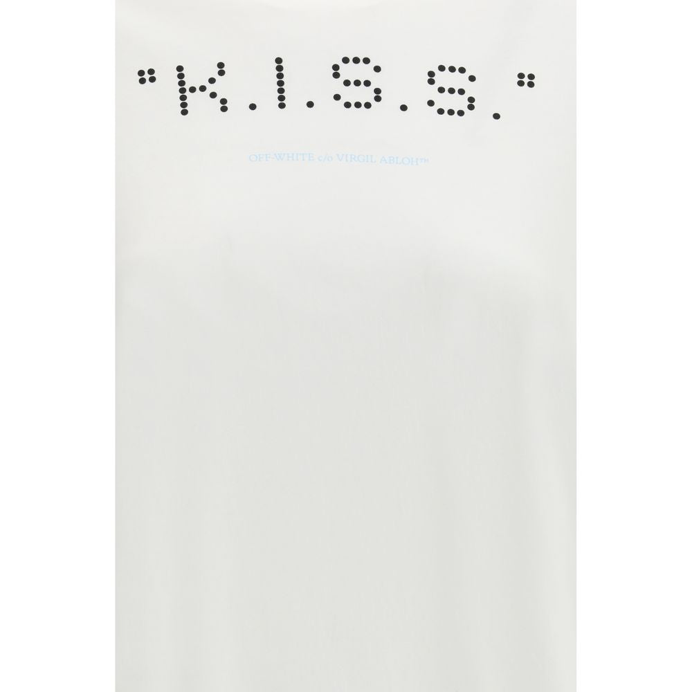 Activewear T-Shirt by Off-White for women in cotton white, signature & print features an contemporary design with , a length, and a contemporary crew neckline.