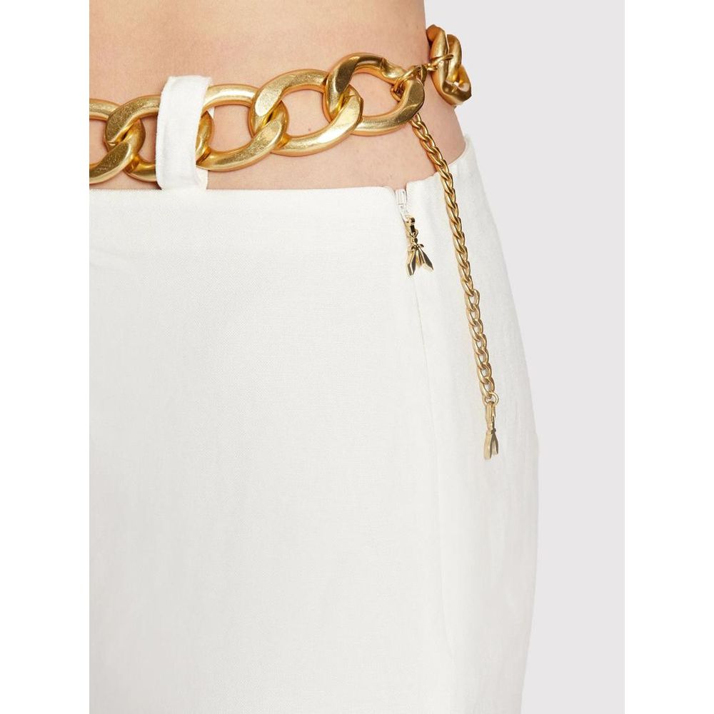 Patrizia Pepe Women's Flax & Viscose Long Skirt - Sand White