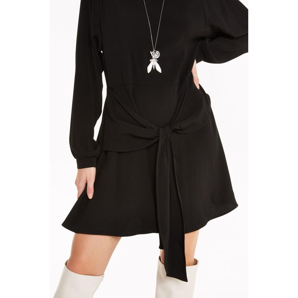 Patrizia Pepe 9 To 5 Women's Long-Sleeve Stretch Viscose Short Dress - Black