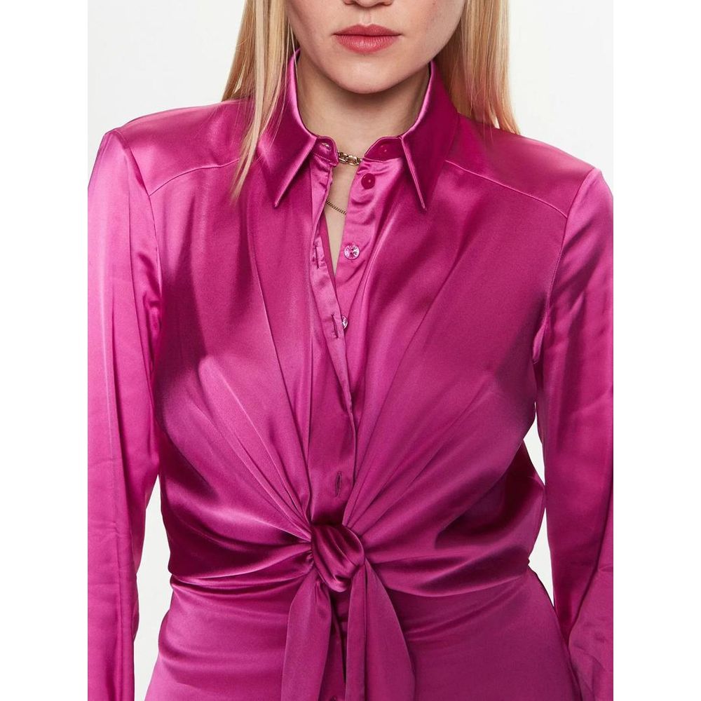 Patrizia Pepe Women's Long-Sleeve Stretch Viscose & Nylon Short Dress - Purple