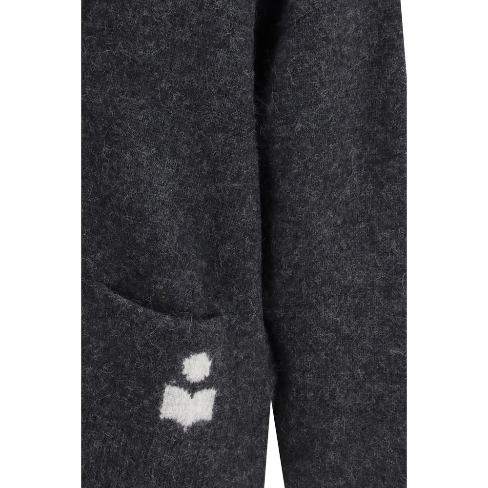 Cardigan by Isabel Marant Étoile for women in alpaca wool & nylon gray & toile features an impeccable silhouette, showcasing a sophisticated and detail for a truly impeccable finish.