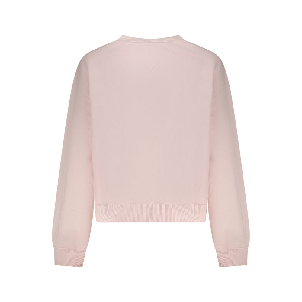 Sweatshirt by Tommy Hilfiger for women in cotton polyester pink presents a smart casual silhouette, featuring a smart casual and for a sophisticated look.