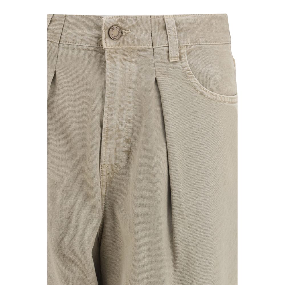 Jeans by Haikure for women in denim cotton beige presents a tailored silhouette, showcasing a tailored oversized and long cut with a refined for a truly tailored aesthetic.
