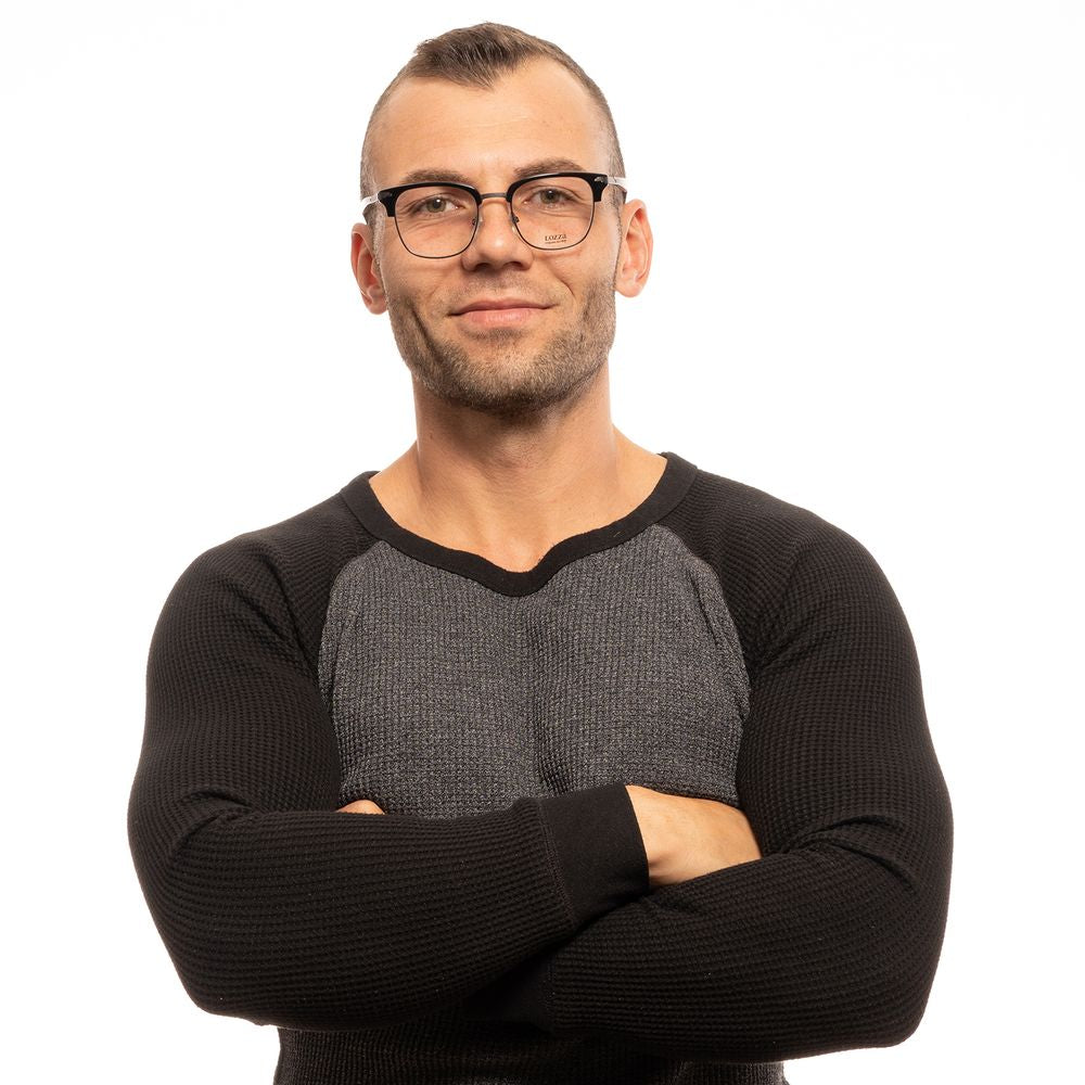 Eyeglasses Frames by Lozza for unisex in black features an refined silhouette, showcasing the refined black coloured frame and sophisticated full-frame frame design.