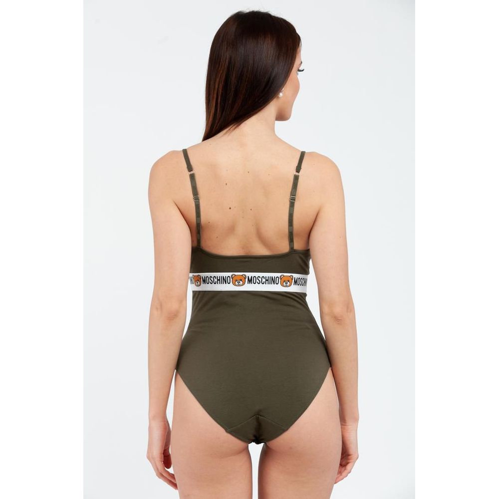 Moschino Women's Bodysuit Stretch Cotton - Bicolour Green