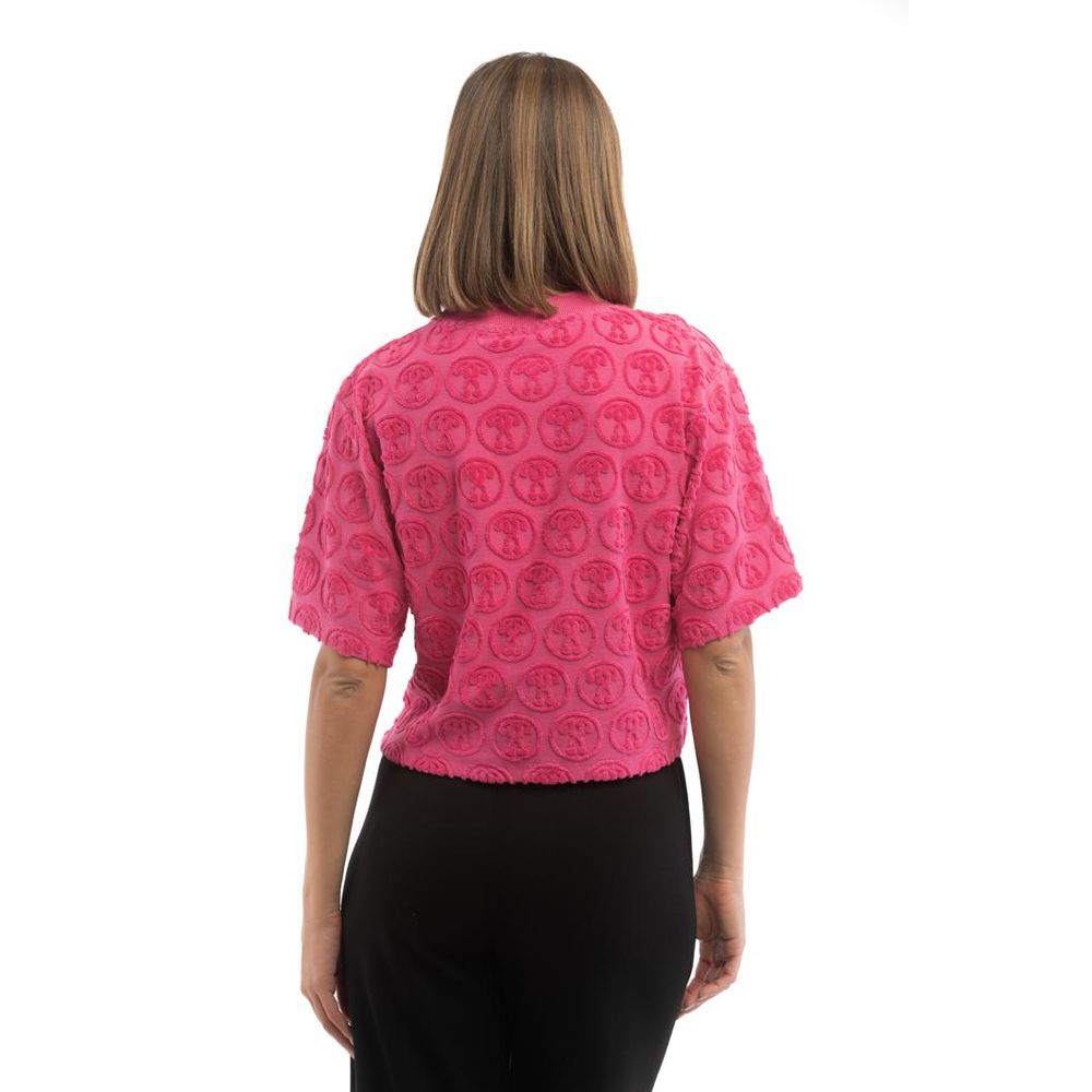 Moschino Women's Cotton Polyester T-Shirt - Fuchsia