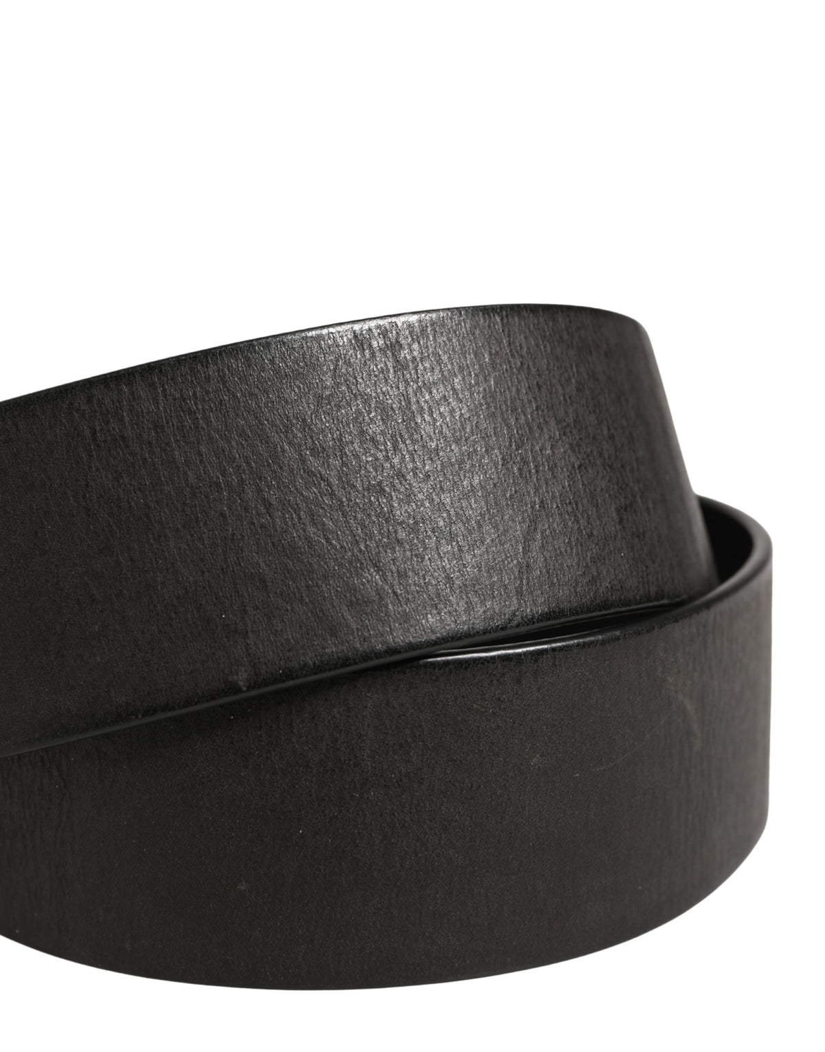 Dolce & Gabbana Calf Leather Belt - Black Silver