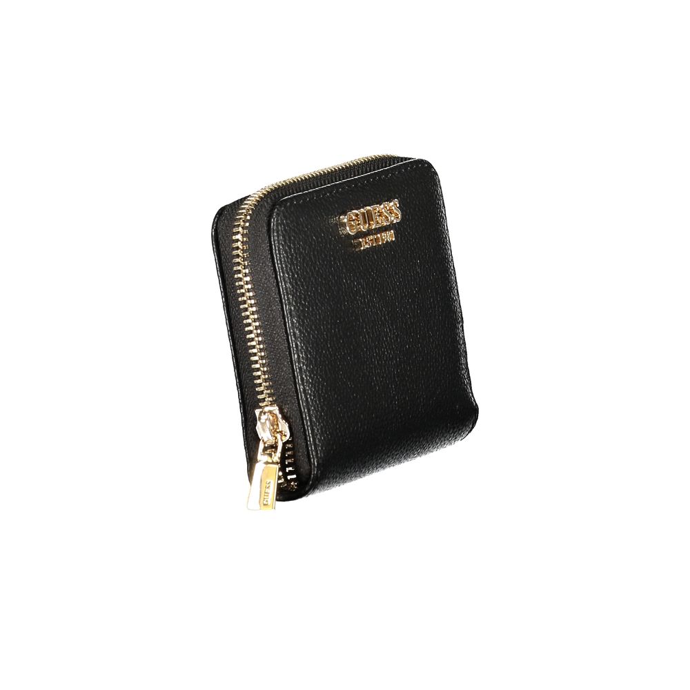 Guess Jeans Laurel Polyurethane Cardholder Wallet - Black Signature
