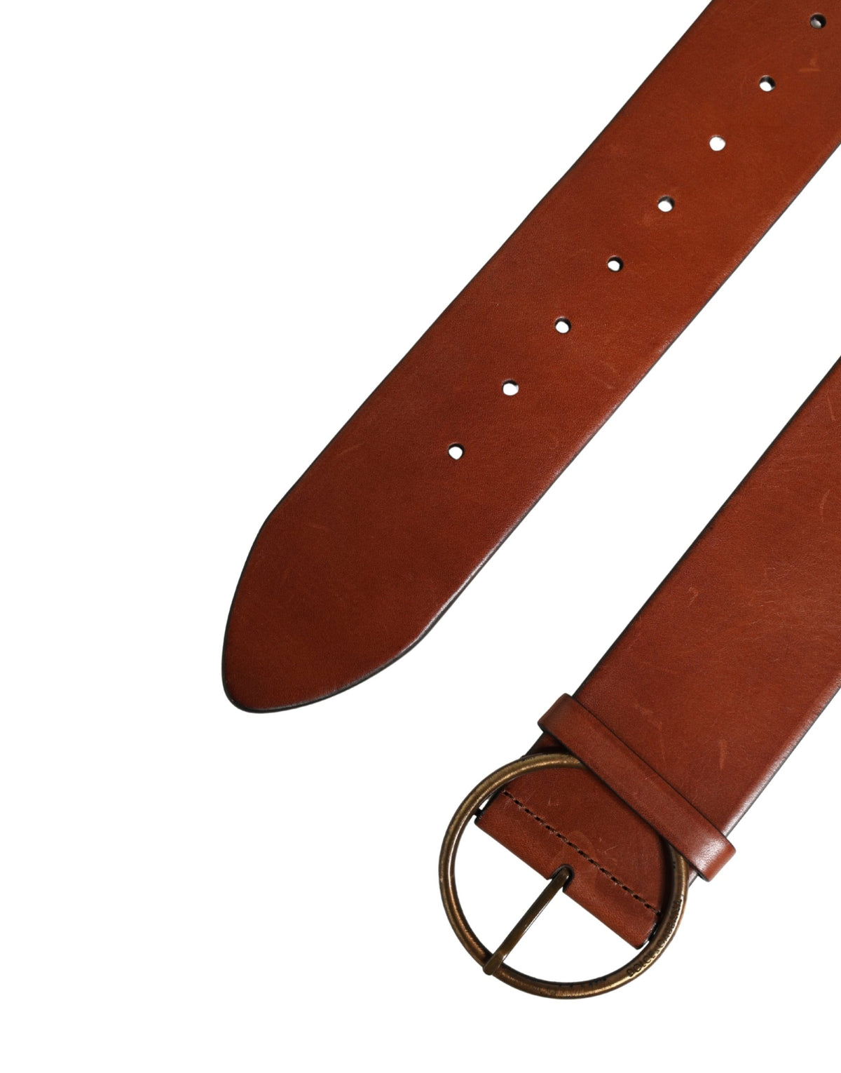 Dolce & Gabbana Leather & Metal Belt - Brown Gold