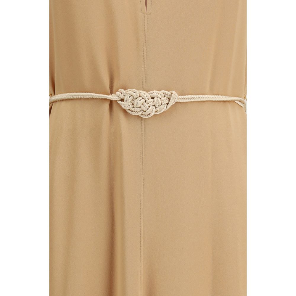 Dress by Forte_Forte for women in viscose orange features an cute silhouette, detailed with a and that elegantly flows into a cute short long.