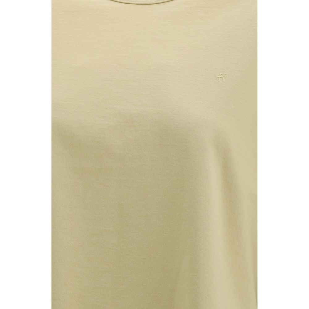 T-Shirt by Forte_Forte for women in organic cotton beige features a plush silhouette, showcasing a sophisticated and for a truly plush finish.