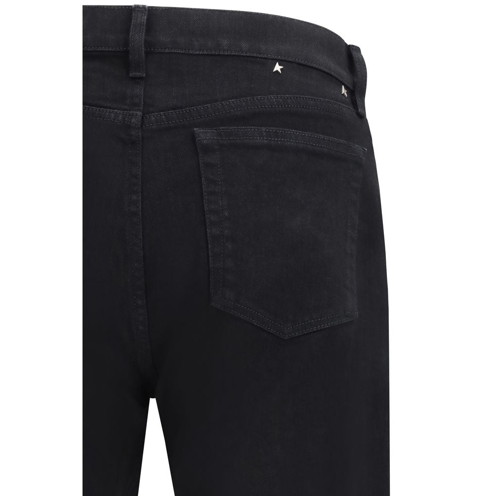 Jeans by Golden Goose for men in stretch denim cotton black & signature features a refined silhouette with a refined regular-fit & slim, defined by a mid rise and a refined long for a refined finish.