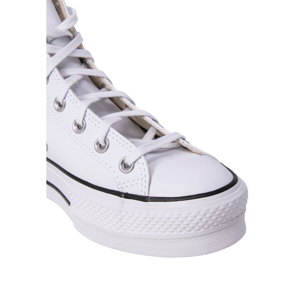 Converse Icon Star Women's High Top Polyethylene & Polyurethane Sneakers - White Signature