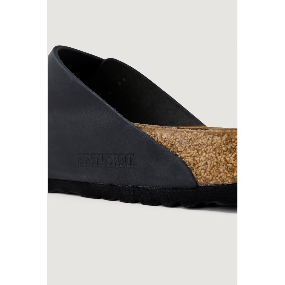 Birkenstock City Men's Suede Leather & Cork Slippers - Black