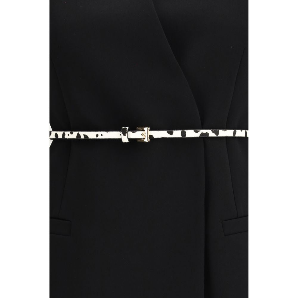 Overcoat by Max Mara for women in polyester suede leather black features a contemporary silhouette showcasing a contemporary and refined pockets for a sophisticated finish.
